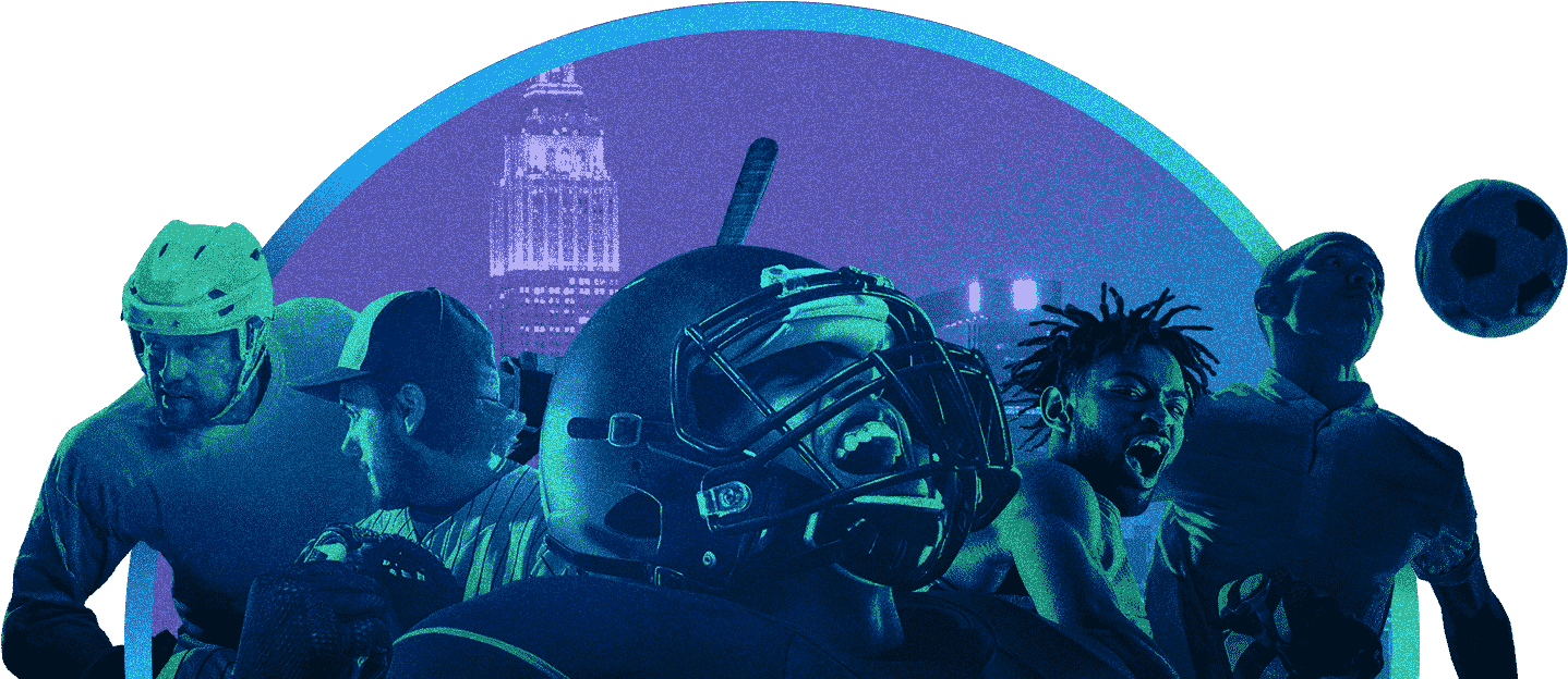 Assortment Of Professional And Collegiate Athletes - Album Cover Clipart (1451x624), Png Download