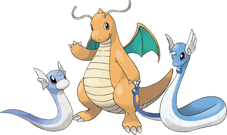 Dratini Dragonair Dragonite - Pokemon Dragonite Clipart (800x431), Png Download