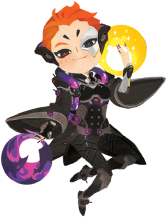 Moira Sticker Freetoedit Overwatch Cute , Png Download - Overwatch Moira No Background Clipart (654x849), Png Download