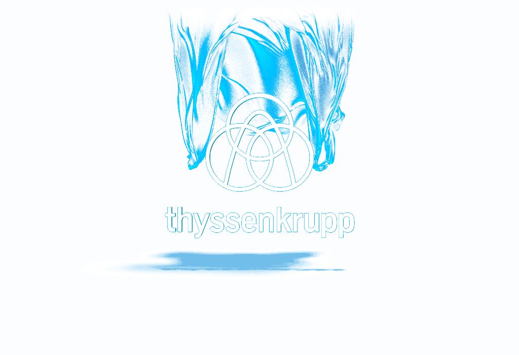 Curtain Up - Thyssenkrupp New Logo Clipart (1024x700), Png Download