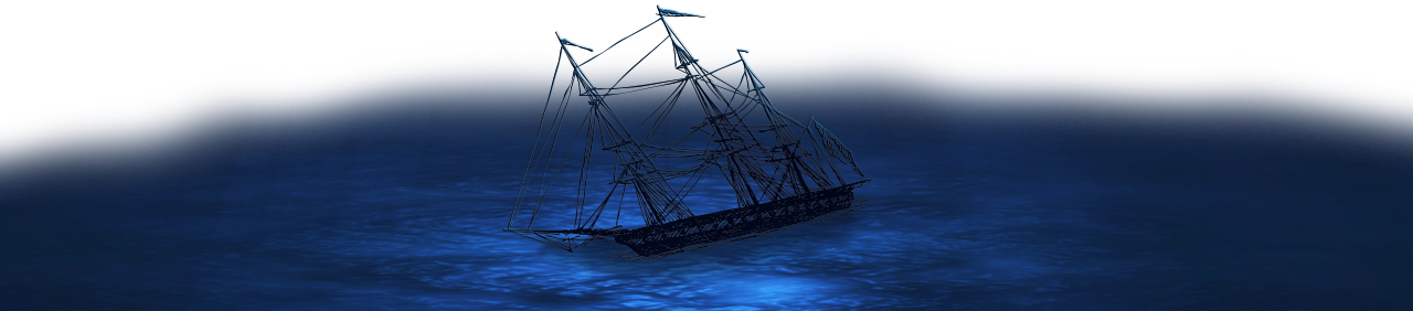 Sunken Ship - Full-rigged Ship Clipart (1280x282), Png Download