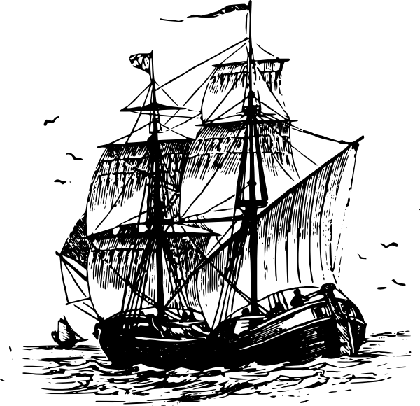 Galleon Ships Vector Clipart (600x580), Png Download