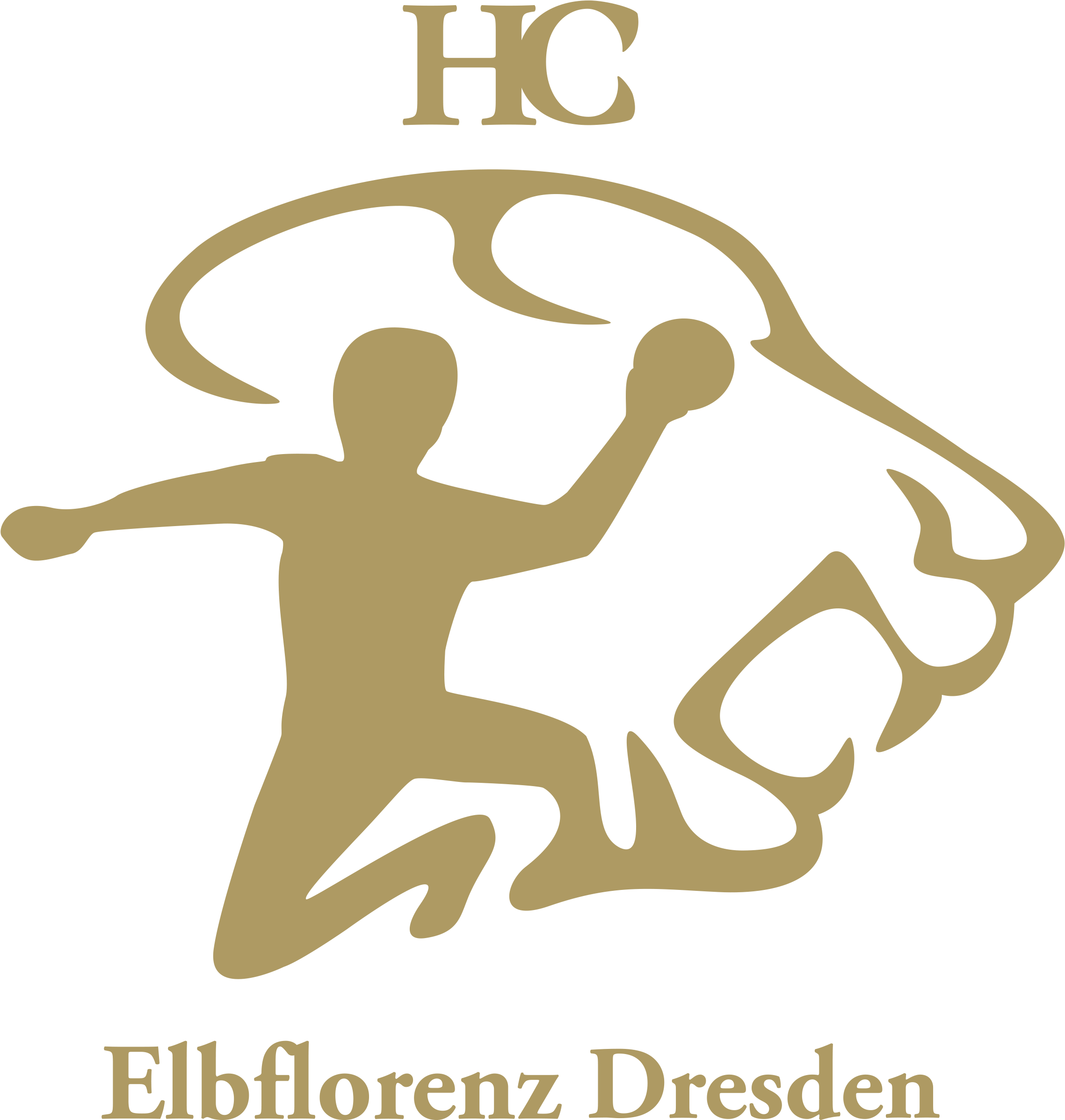 Logo Hcelb Gold 2017 - Hc Elbflorenz Clipart (2300x2394), Png Download