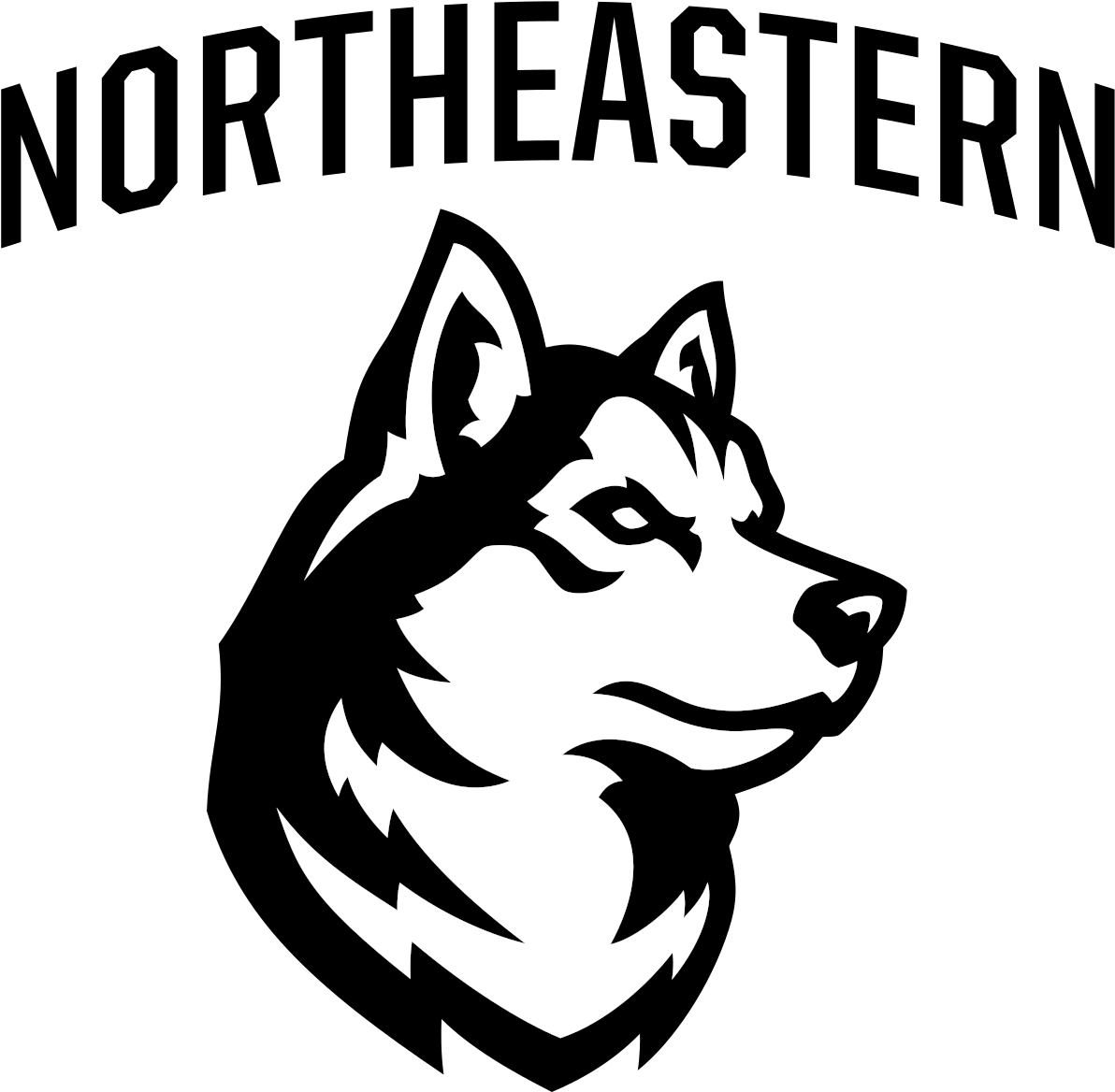 Northeastern Huskies Clipart (1200x1176), Png Download