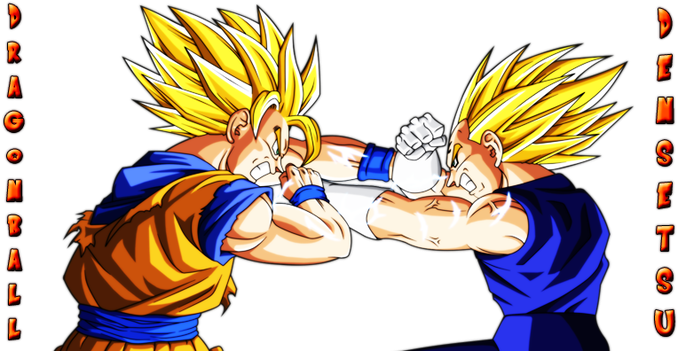 Dragonball Densetsu - Goku Vs Vegeta Png Clipart (800x400), Png Download