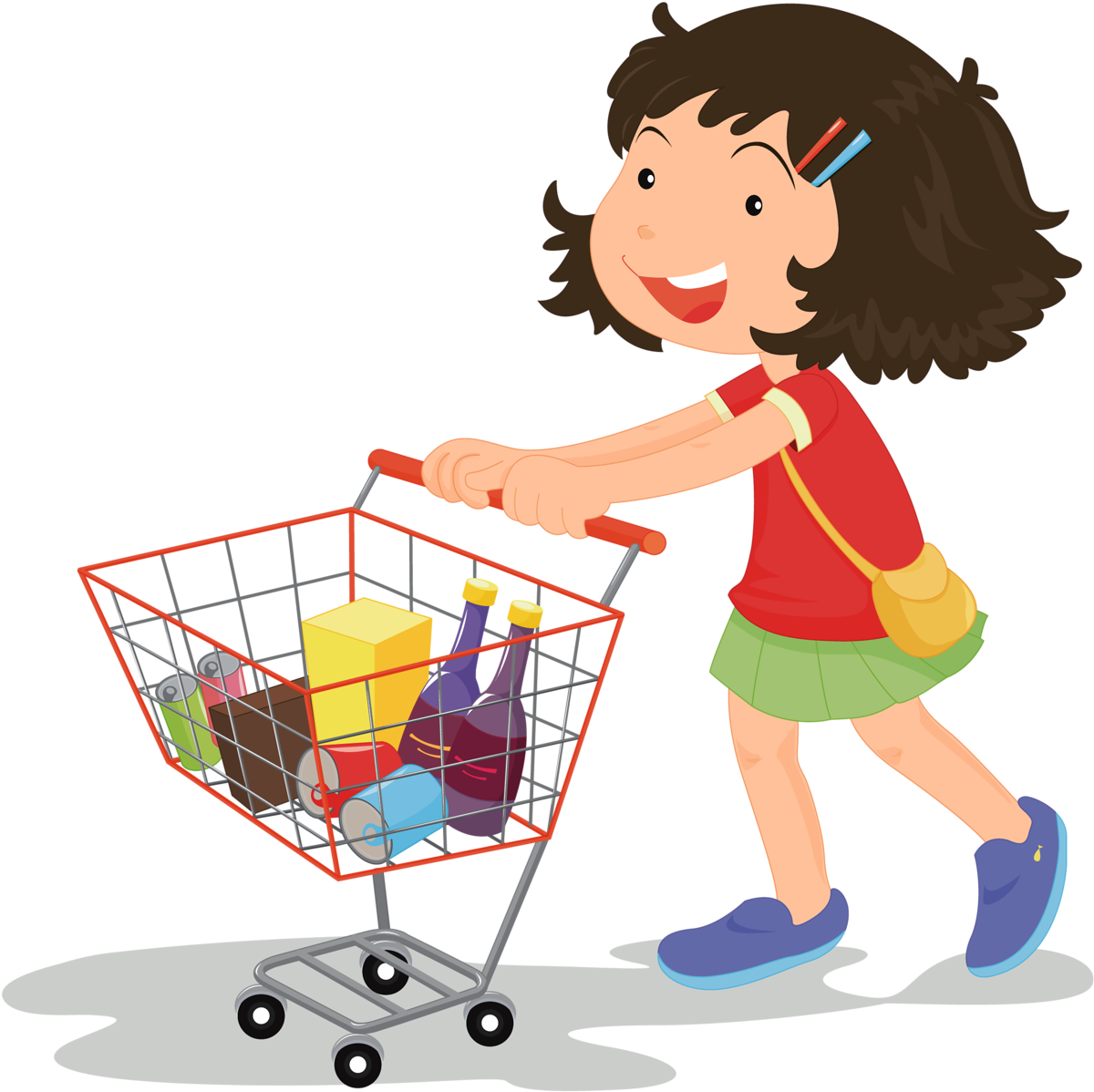 Hacer Cliparts - Do The Shopping Cartoon - Png Download (1280x1278), Png Download