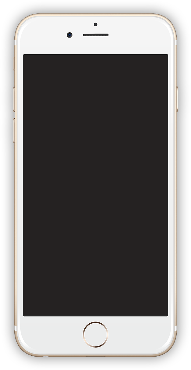 Iphone Gold , 2017 01 10 - Mobile Screen Iphone Png Clipart (715x1301), Png Download