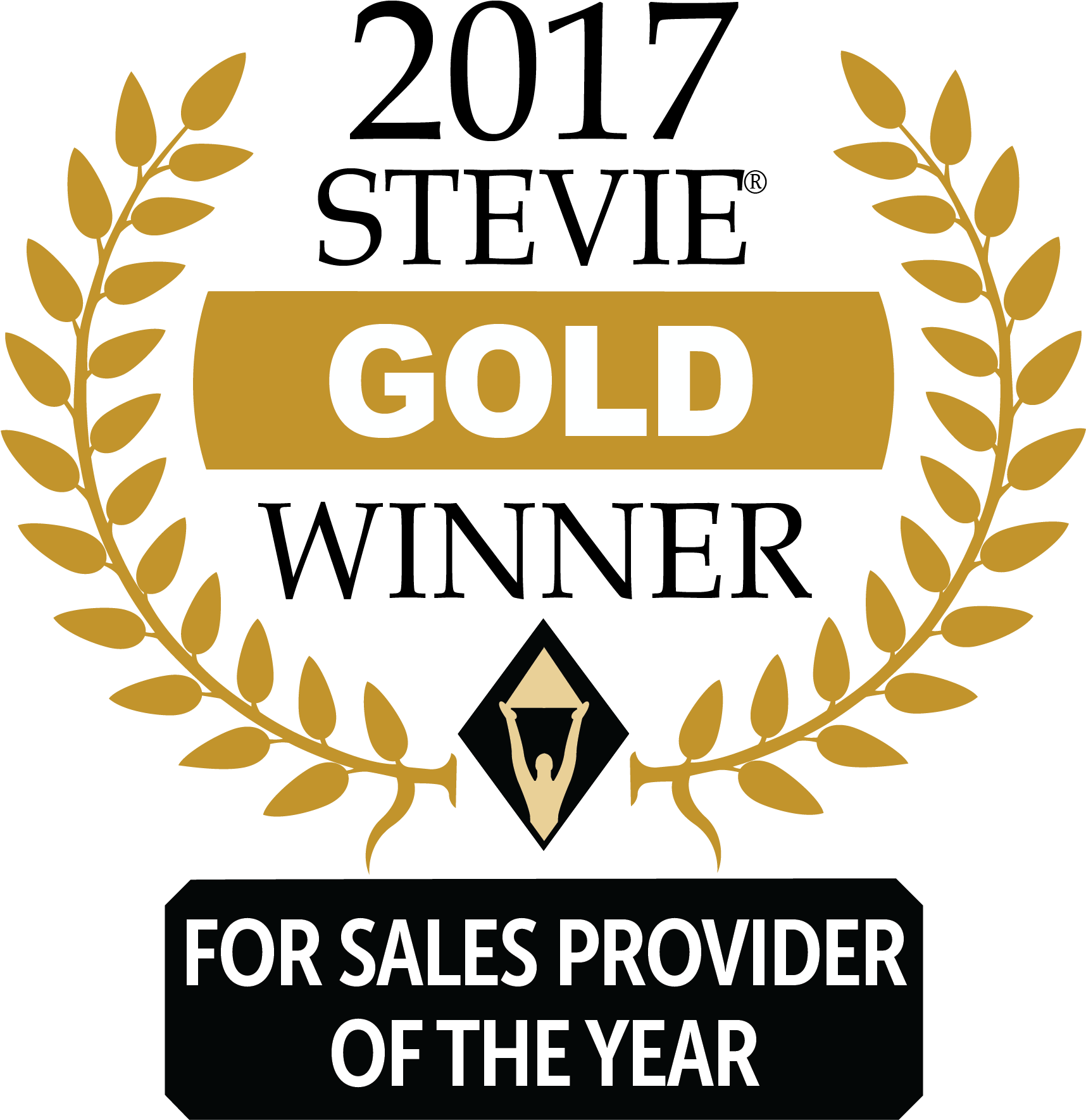 Stevie Gold Winner- Sales Provider Of The Year Edit - International Business Awards 2017 Clipart (1715x1813), Png Download