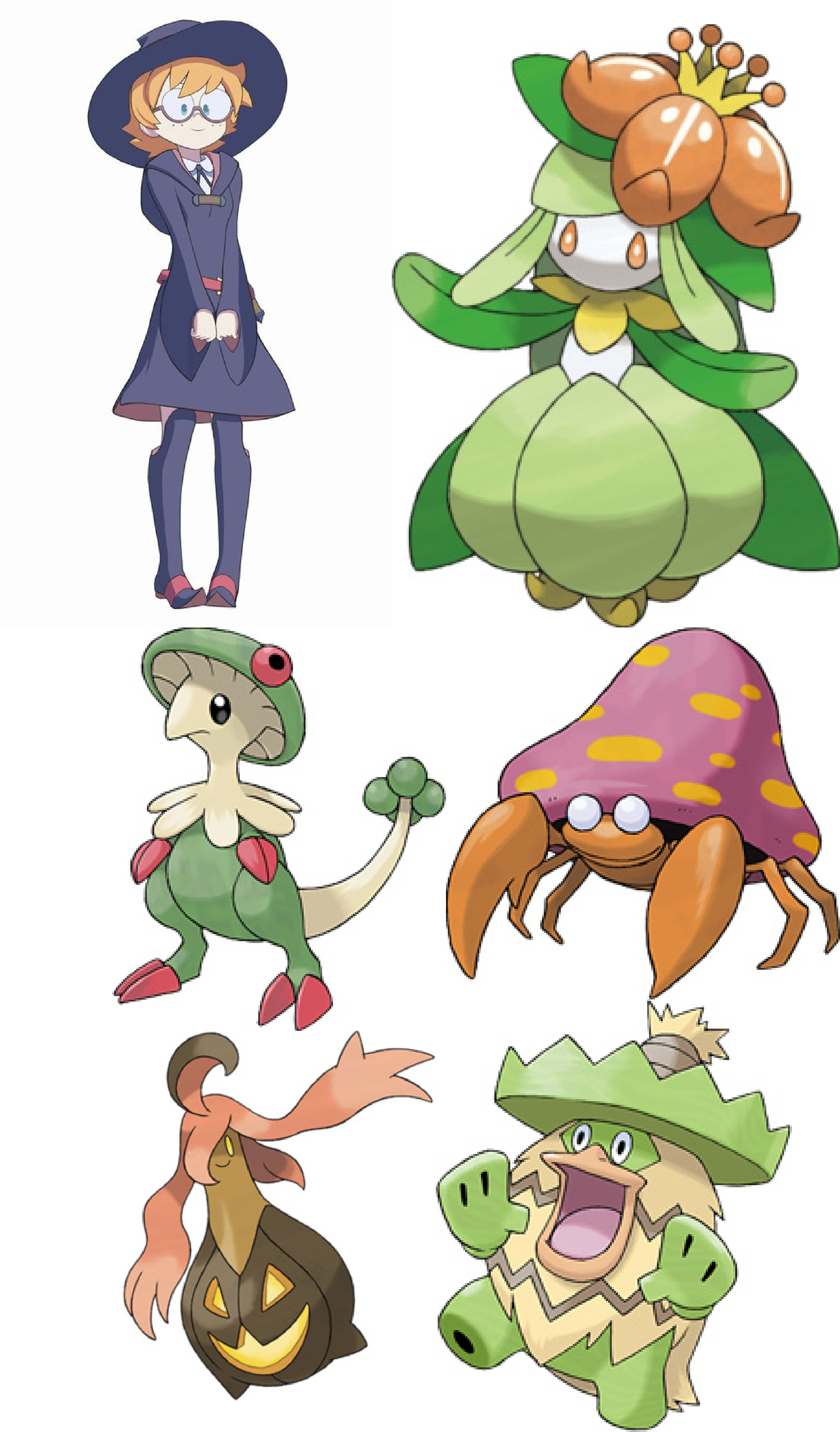 Little Witch Academia Pokémon Yoshi, Witch, Zelda, - Pokémon Lilligant Clipart (2500x4000), Png Download