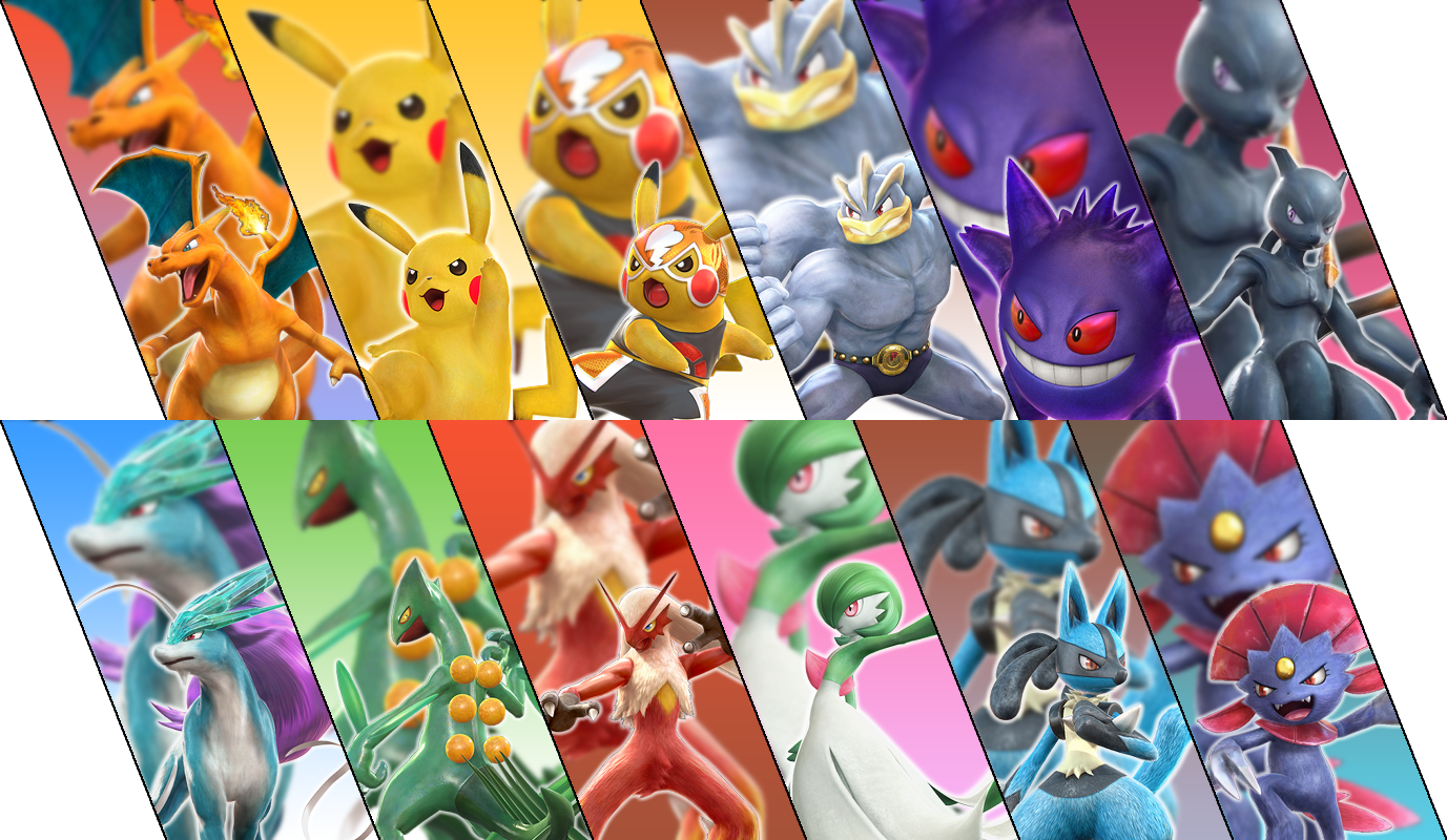 Pokkén Tournament Pikachu Cartoon - Pokken Tournament Dx Characters Clipart (1377x800), Png Download