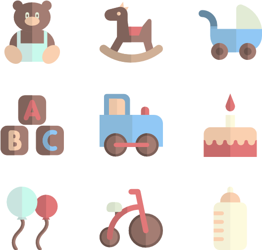 Baby Vector Christmas - Baby Toys Icon Png Clipart (600x564), Png Download