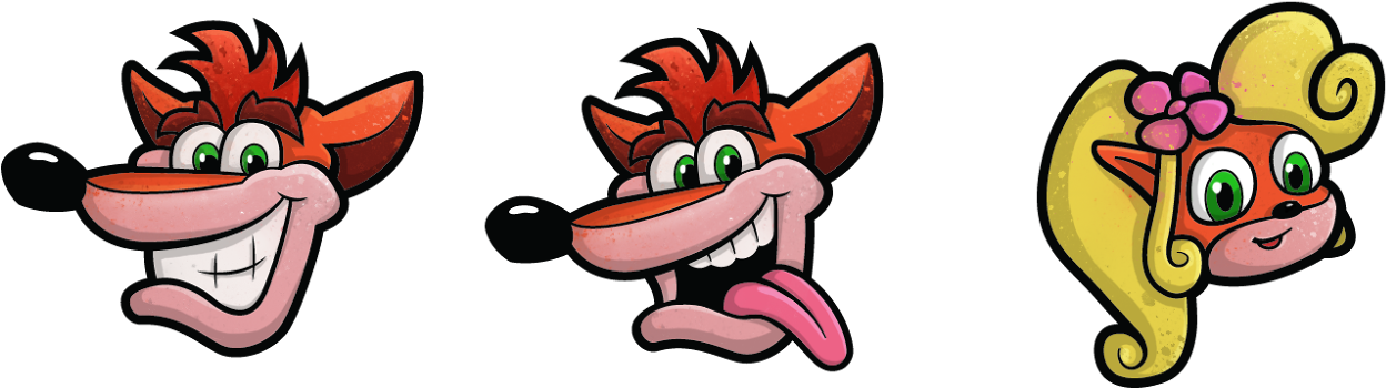 Crash And Coco Icons - Crash Bandicoot N Sane Trilogy Icons Clipart (1248x350), Png Download