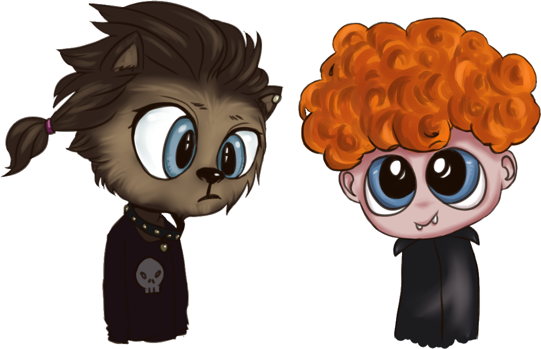 Winnie And Dennis From Hotel Transylvania 2 They Both - Hotel Transylvania 2 Dennis Drawing Clipart (1167x804), Png Download