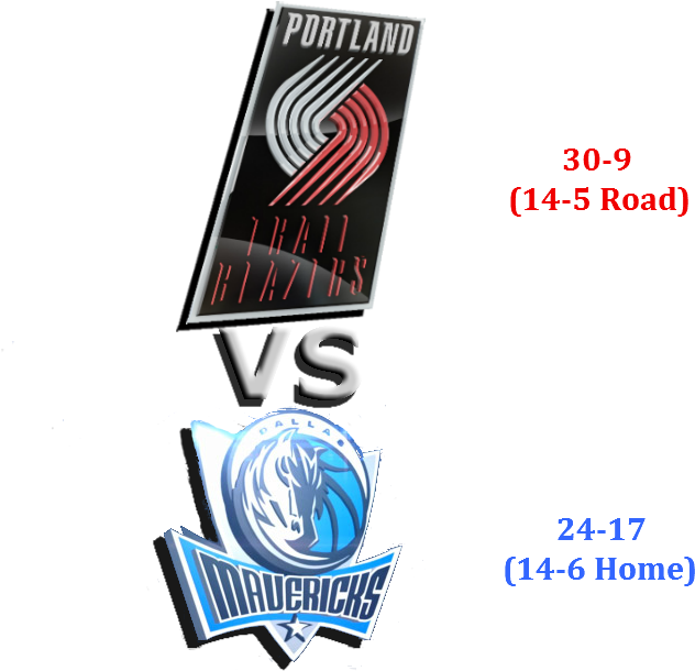 Blazers @ Mavericks - Portland Trail Blazers Clipart (784x618), Png Download