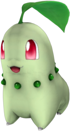 New Four Legged Pikmin - Pokemon Chikorita 3d Clipart (900x643), Png Download