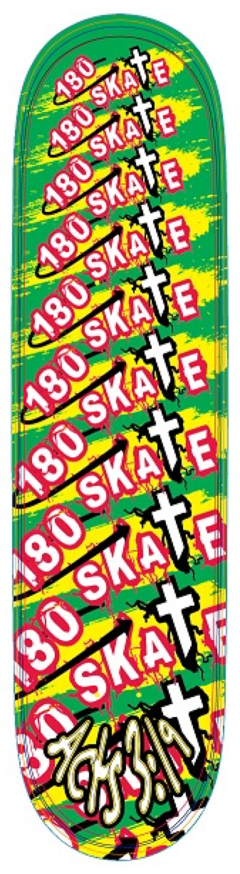 180 Skate Rasta Deck - Skateboard Deck Clipart (1080x1280), Png Download