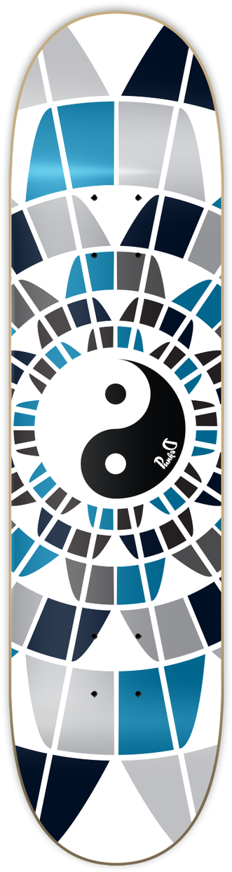 Graphic Yingyang Skateboard Deck - Skateboard Deck Clipart (1280x1280), Png Download