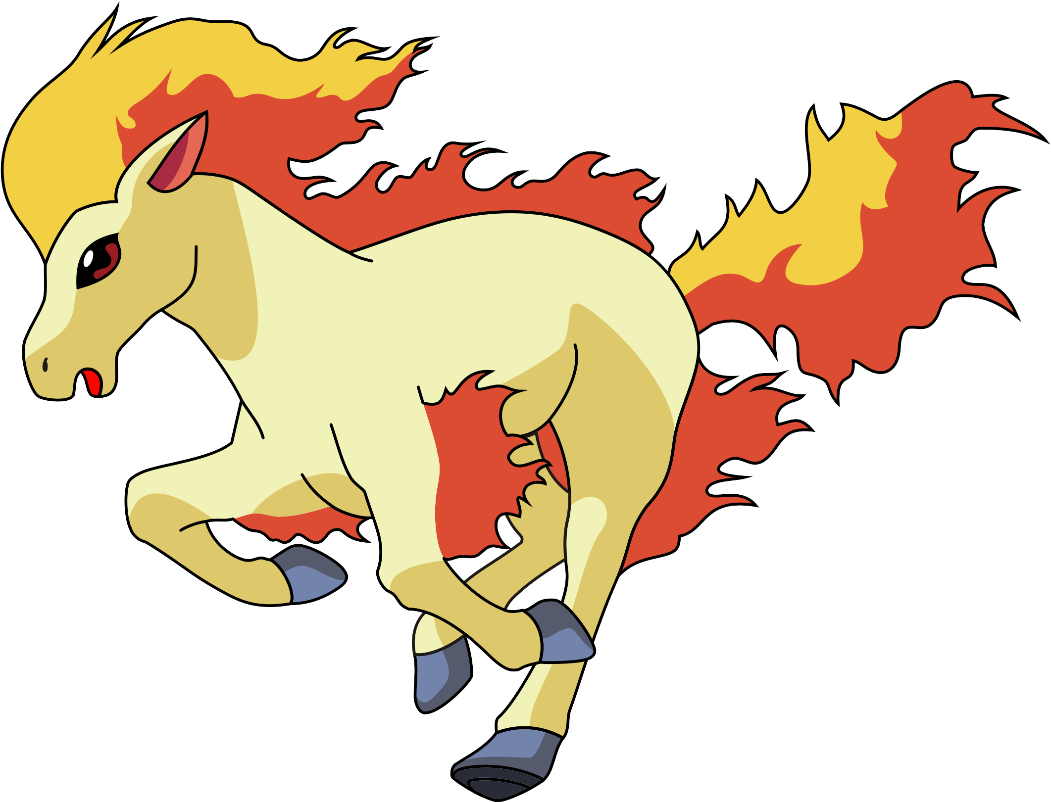 Ponyta Png - Ponyta Pokemon Clipart (2257x1784), Png Download