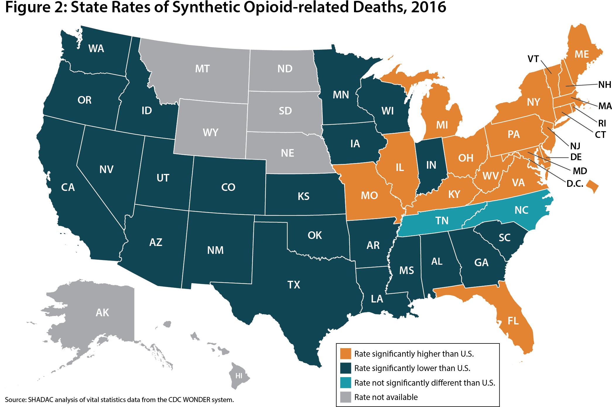 The States With The Highest 2016 Rates Of Heroin Deaths - John F. Kennedy Library Clipart (2196x1470), Png Download