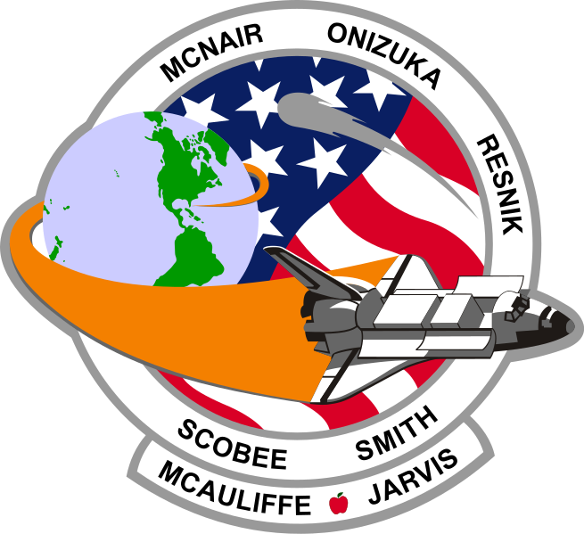 Rest In Peace Dick, Mike, Judy, El, Ron, Greg And Christa - Space Shuttle Challenger Patch Clipart (655x599), Png Download