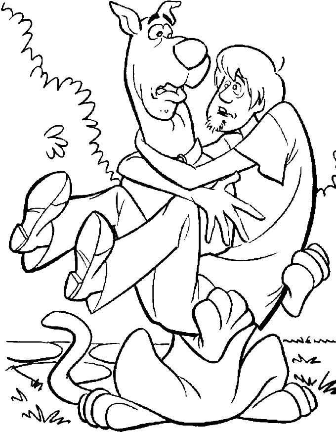 Scooby Doo And Shagy Fears Coloring Pages Scooby Doo - Desenhos Para Colorir Scooby Doo Clipart (700x872), Png Download