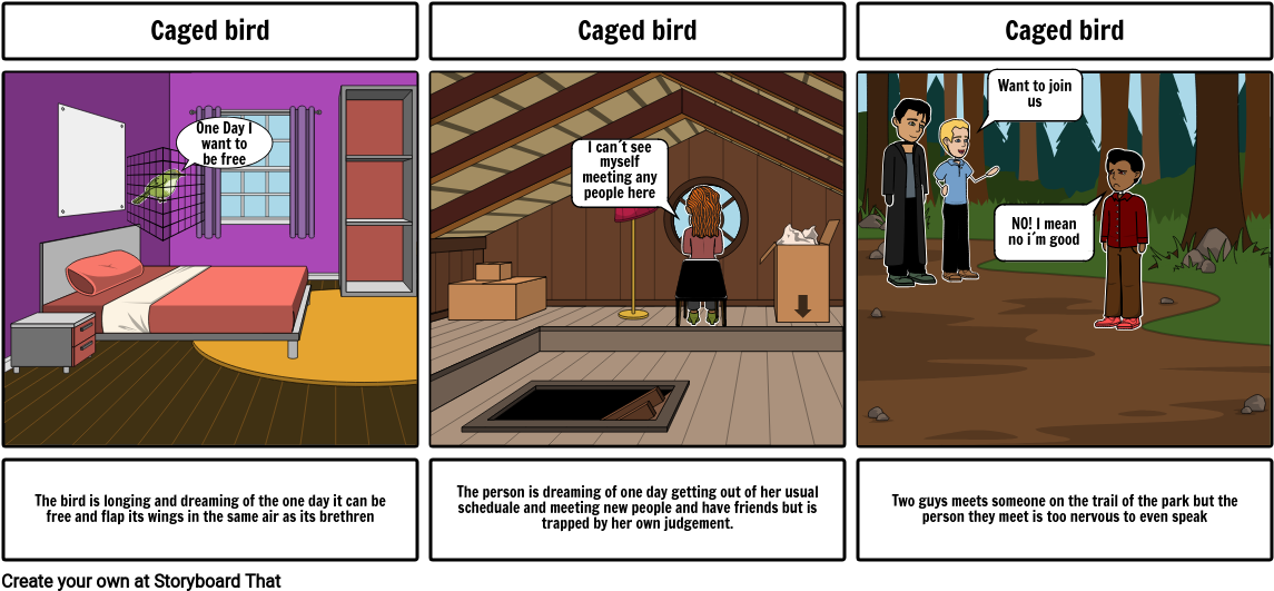 Maya Angelou-caged Bird - Cartoon Clipart (1165x550), Png Download