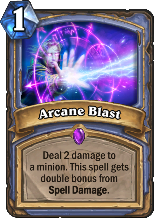 Arcane Blast Card - Arcane Blast Hearthstone Clipart (567x811), Png Download