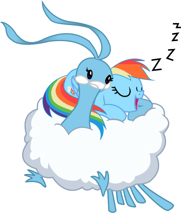 Best Of Two Worlds - Pokemon Altaria My Little Pony Rainbow Dash Clipart (645x771), Png Download