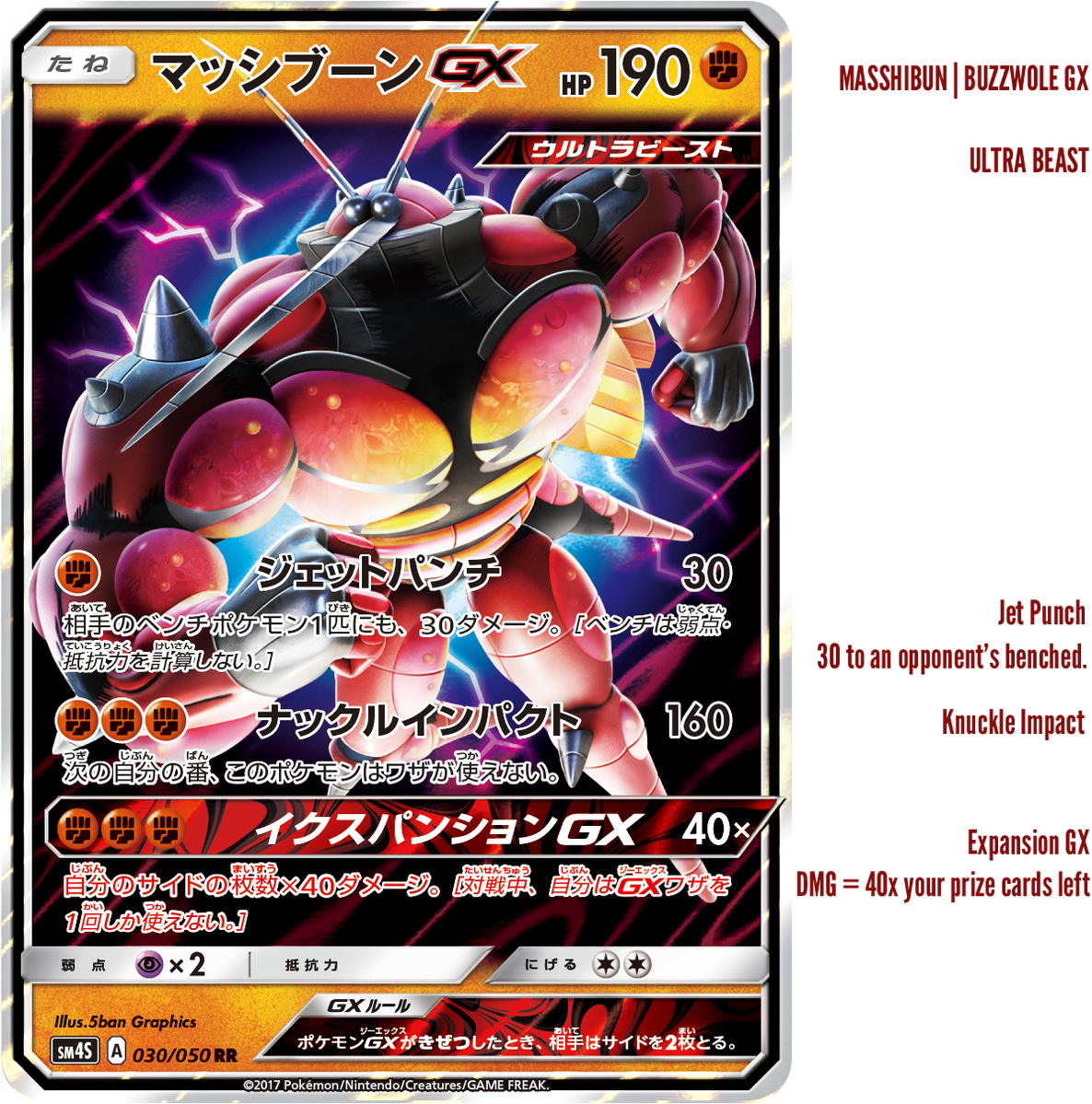 Dan - Autobottesla - Pokemon Buzzwole Gx Cards Clipart (1200x1200), Png Download