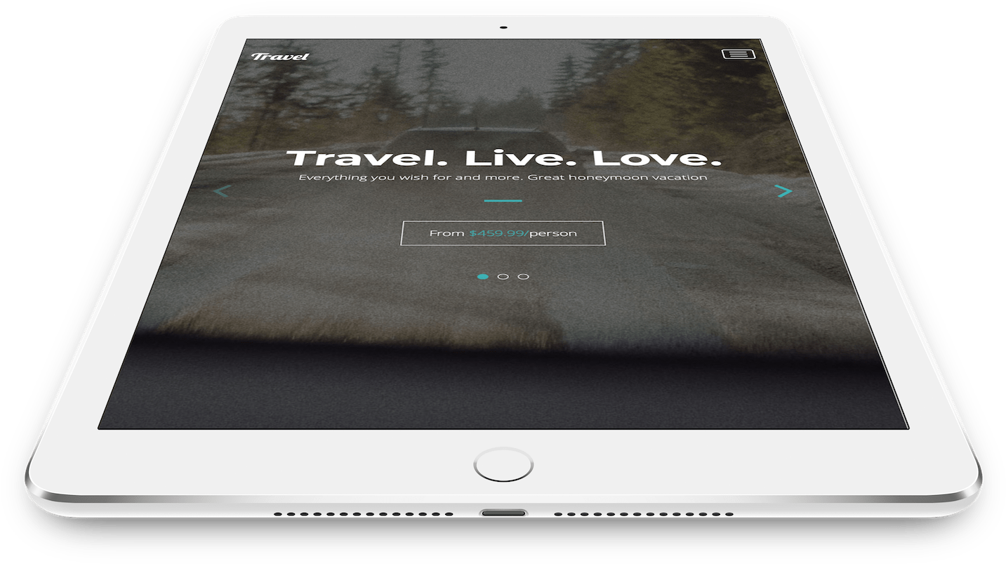 Travel Live Love Ipad Template - Tablet Computer Clipart (2000x1200), Png Download