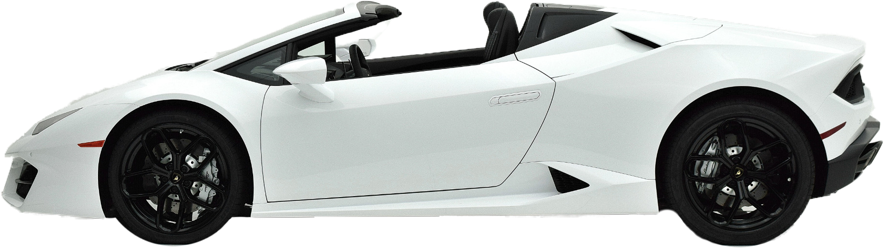 Lamboghini Huracan Spyder White Isolatedmarco2018 02 - Lamborghini Gallardo Clipart (1920x540), Png Download