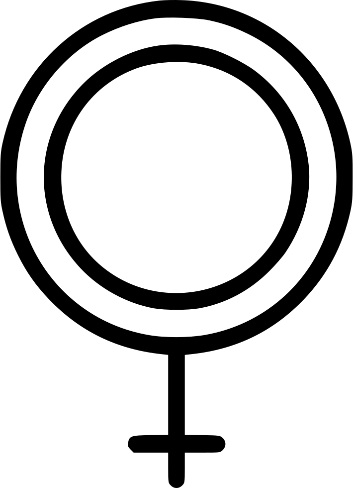 Female Woman Mark Circle Cross Comments - Circle Clipart (710x980), Png Download