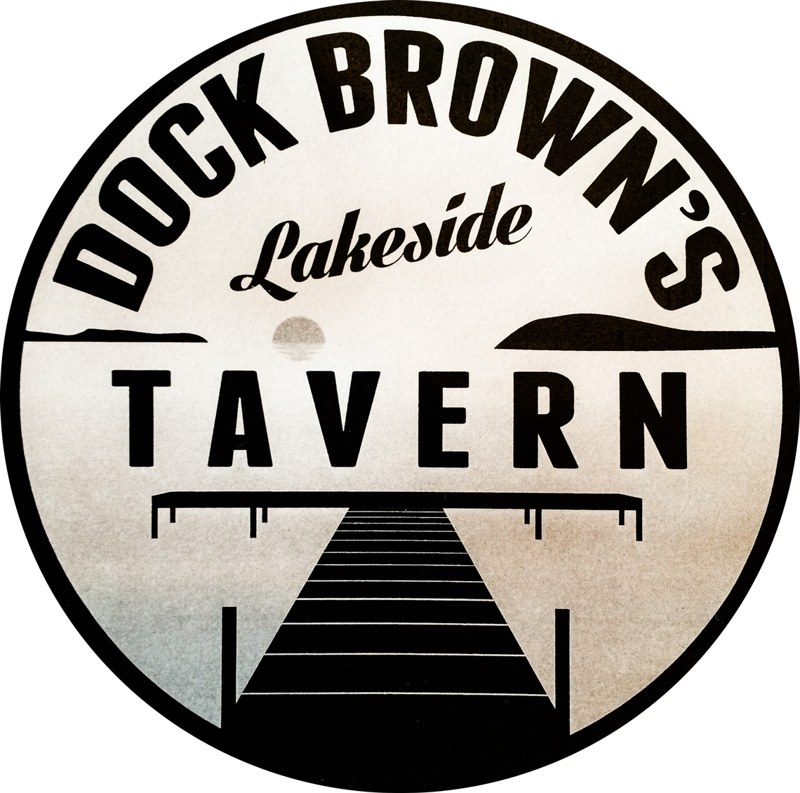 Doc Brown's Lakeside Tavern Logo From The Takeaway - Dock Clipart (1140x1130), Png Download