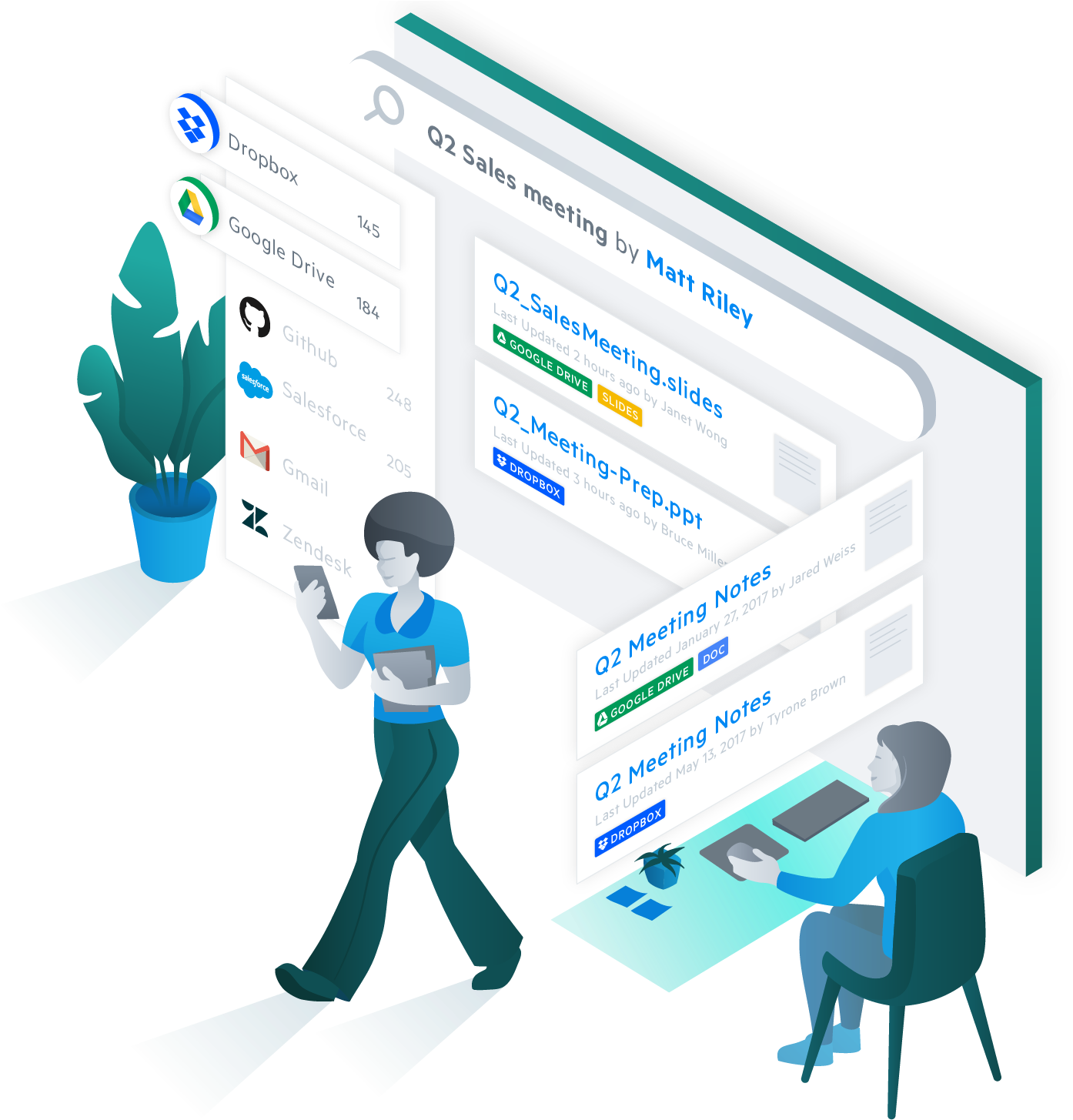 Es Hero - Dropbox Meeting Illustration Clipart (1601x1601), Png Download