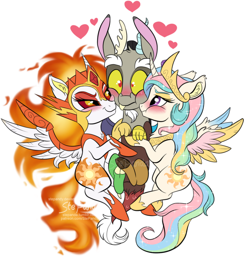 50 Of The Best Fanfics To Read For Discord Day - Princess Celestia X Discord Clipart (869x919), Png Download