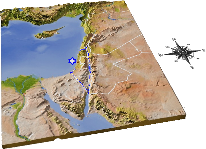 3d Graphics Created By - 3d Israel Map Png Clipart (907x651), Png Download