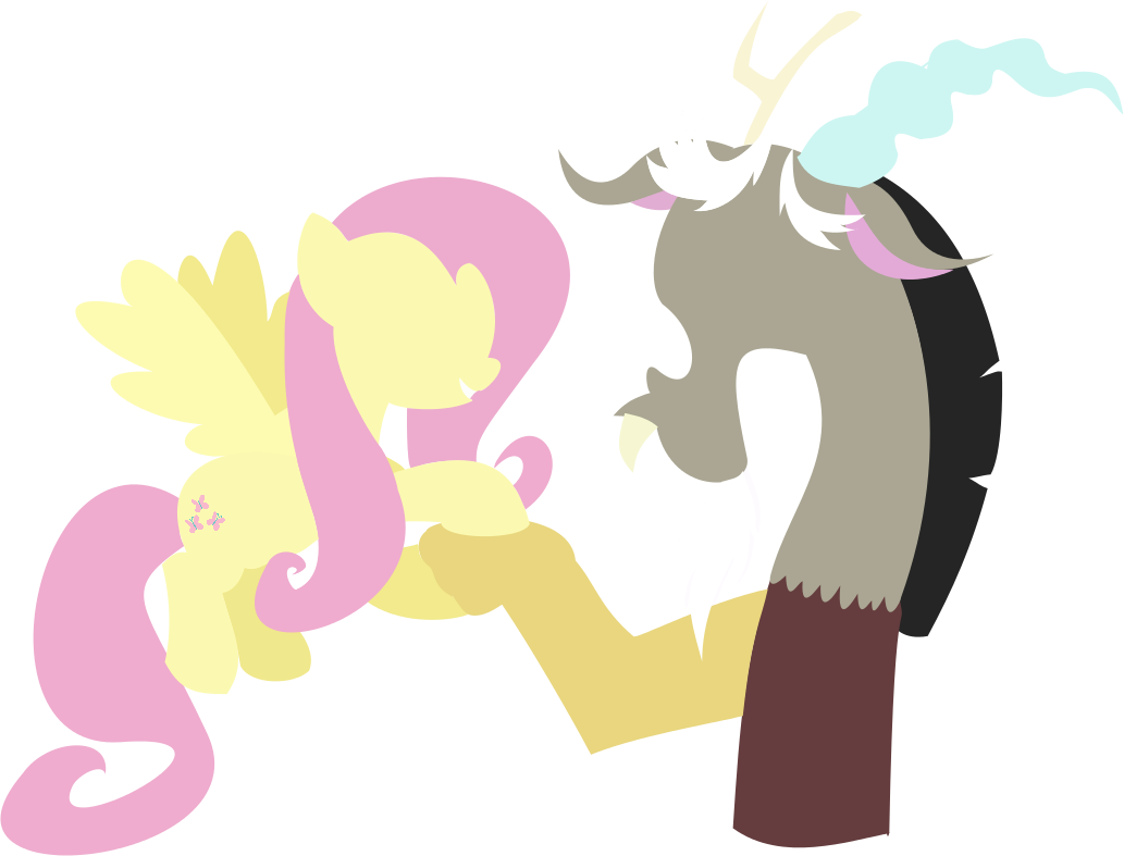 ღ Fluttershy & Discord De Mlp ღ Je Ship Totalement - Illustration Clipart (1033x787), Png Download