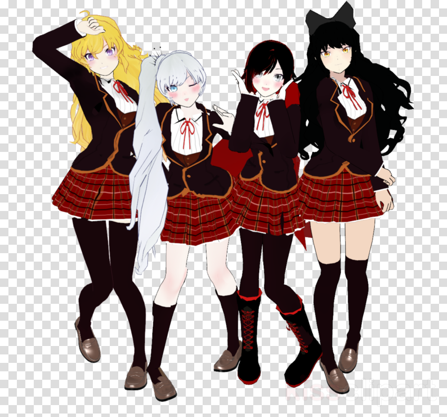 Rwby Blake School Uniform Clipart Blake Belladonna - Blake Rwby School Uniform - Png Download (900x840), Png Download
