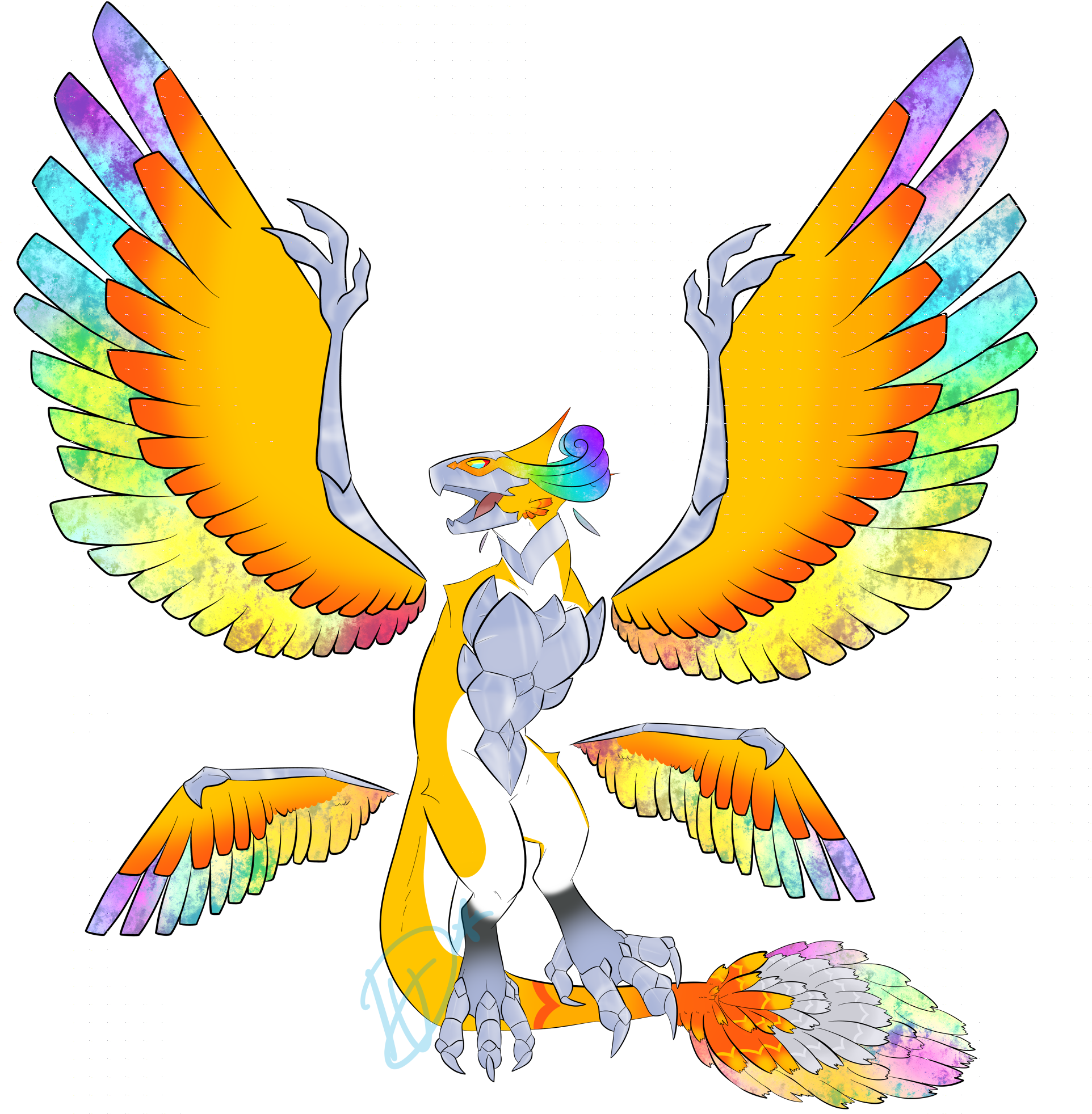 Ultra Necrozma/ Ho Oh Fusion - Illustration Clipart (2000x2000), Png Download