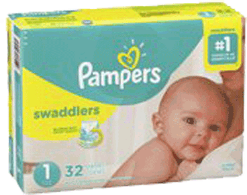 Pampers Swaddlers Size 1 Clipart (880x880), Png Download