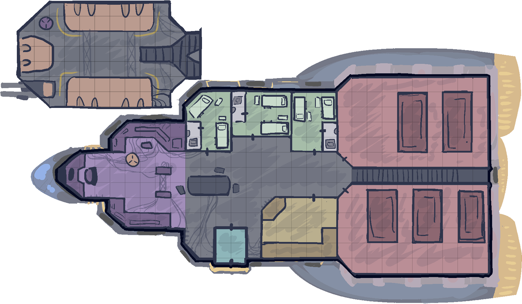 Starfinder General /sfg/ - Floor Plan Clipart (1842x1125), Png Download