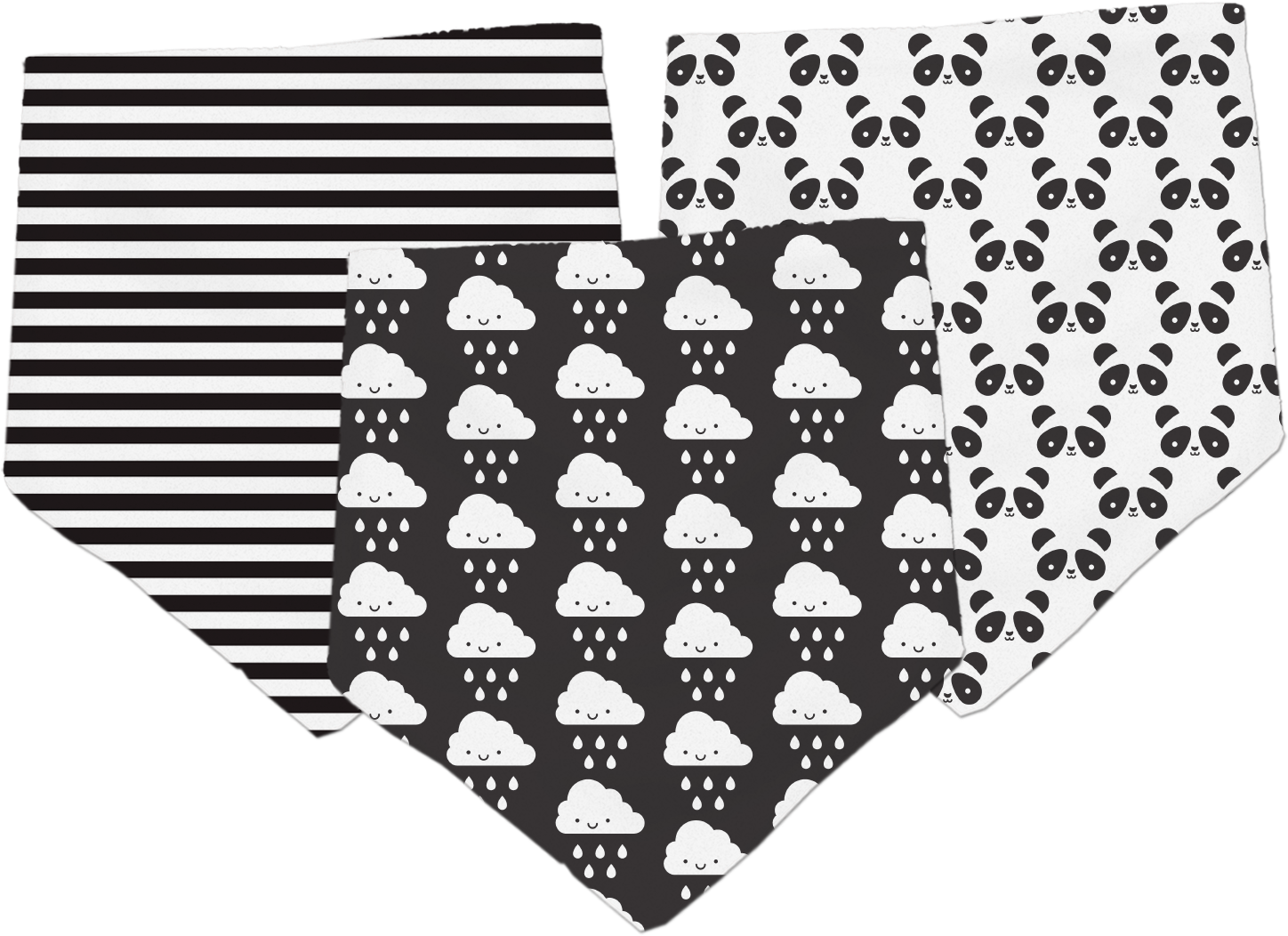 Kawaii Bandana Bibs 3-pack - Illustration Clipart (1448x1052), Png Download