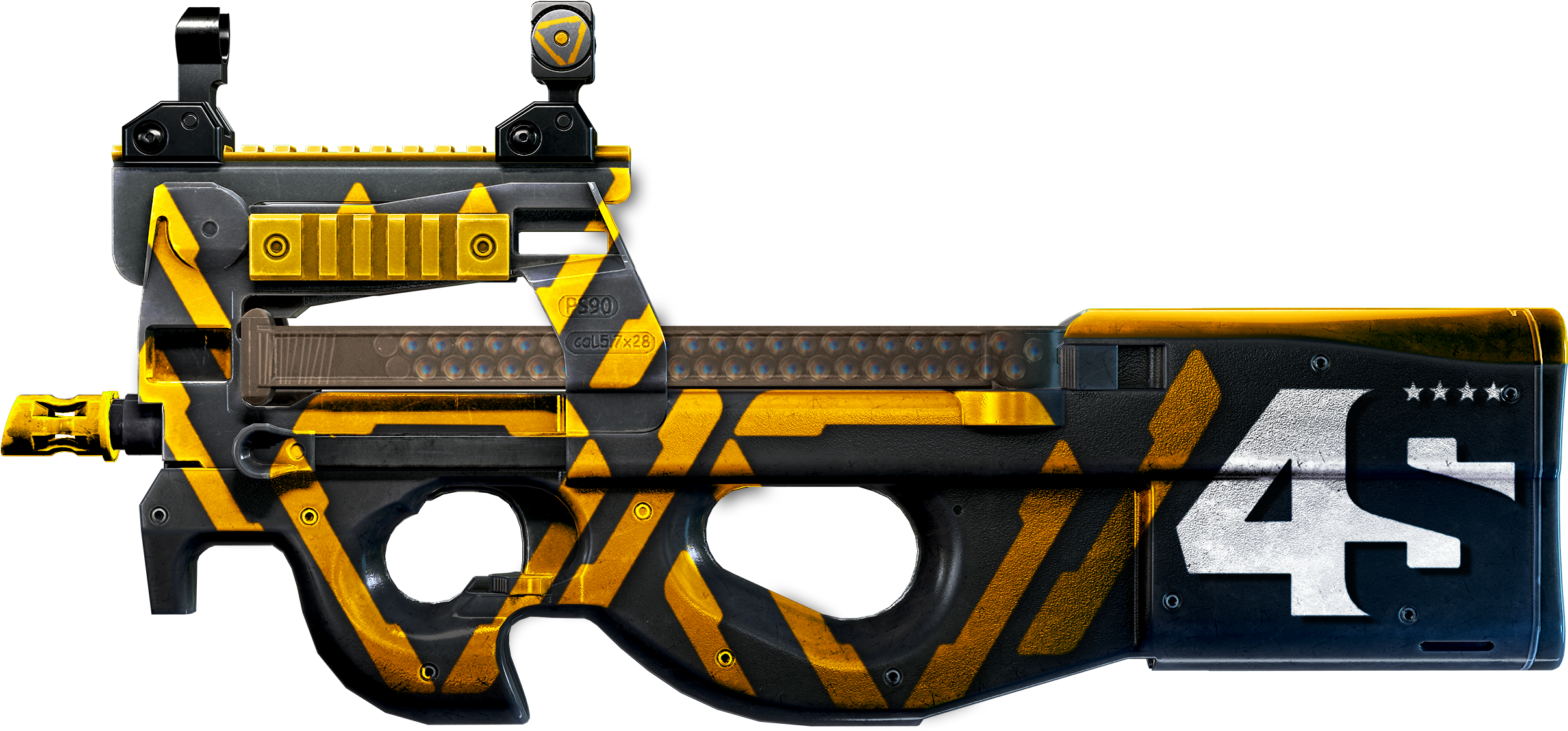 Fn P90 Clipart (3000x1440), Png Download