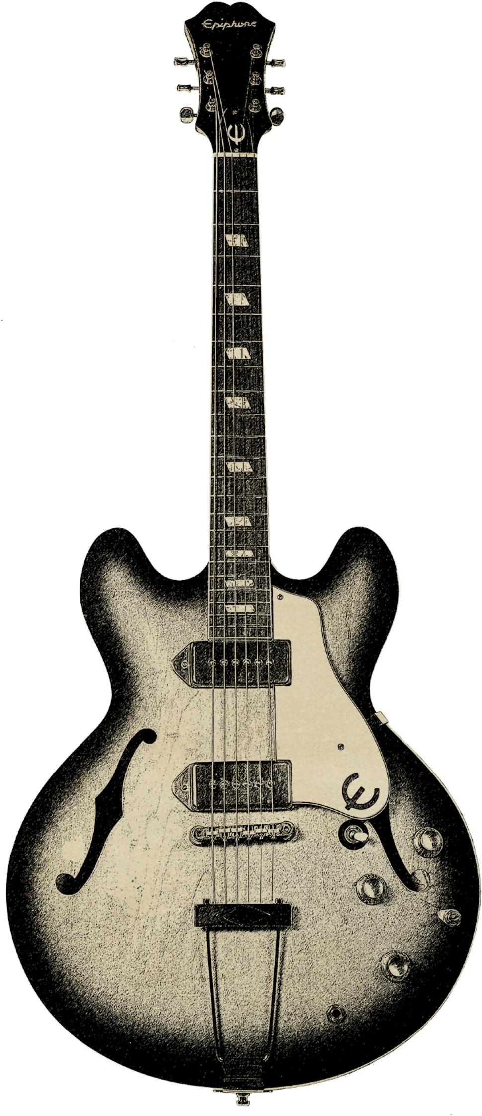 It's Unclear Whether Keith Richards, Who Played A '61 - Electric Guitar Clipart (1000x2267), Png Download