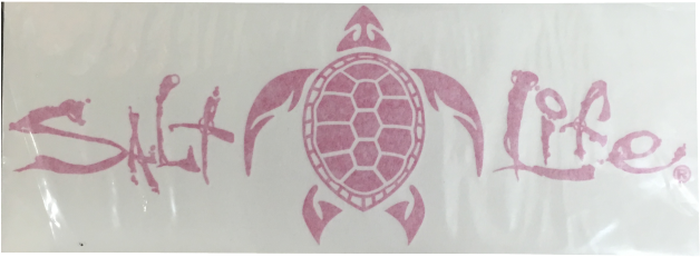 Pink Salt Life Surf Sticker Turtle Decal - Salt Life Turtle Decal Clipart (650x650), Png Download