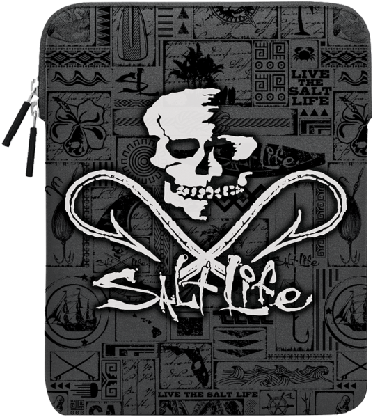 Salt Life Ipad Cross Hook Neoprene Case - Salt Life Skull Stickers Clipart (635x635), Png Download