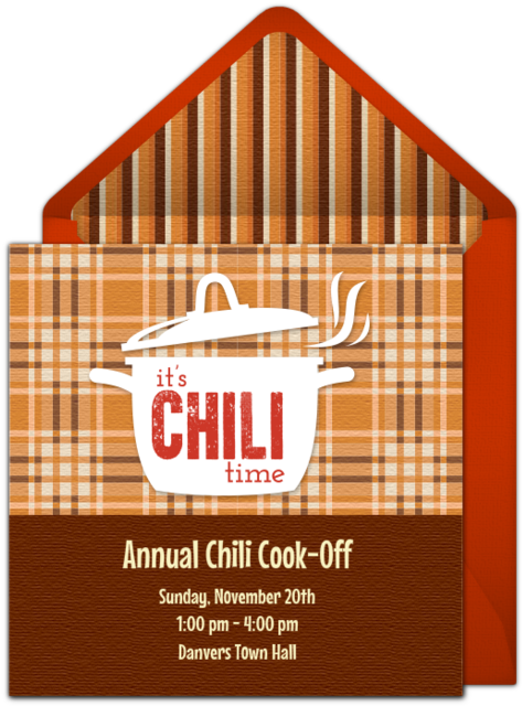 Chili Cook-off Online Invitation - Cook-off Clipart (650x650), Png Download