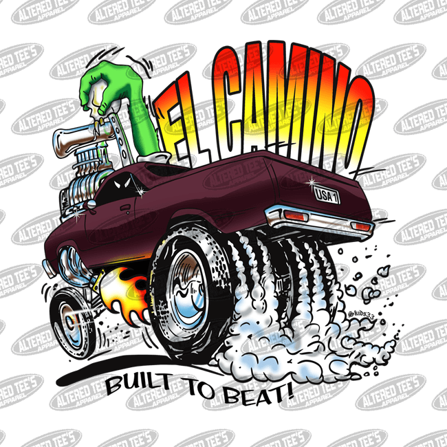 El Camino - John Skidmore Car Art Clipart (650x650), Png Download