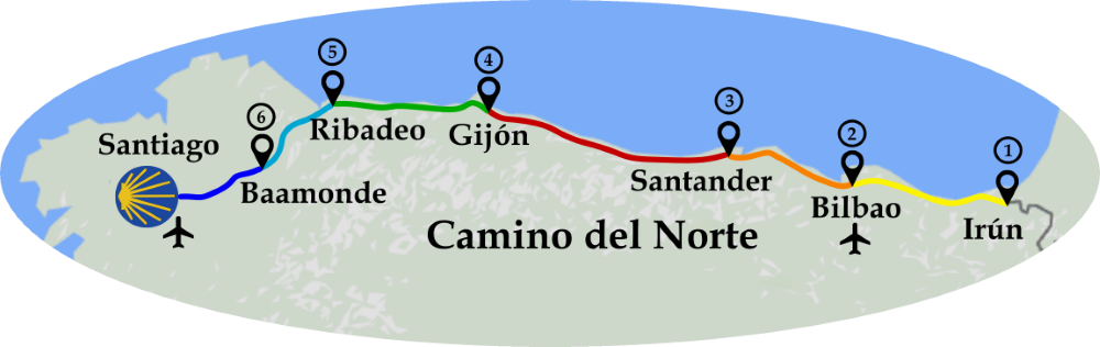 The Camino Del Norte Is Much More Quite Than The Camino Clipart (1000x316), Png Download