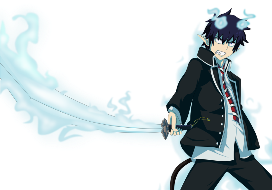No Caption Provided - Rin From Blue Exorcist Clipart (901x628), Png Download
